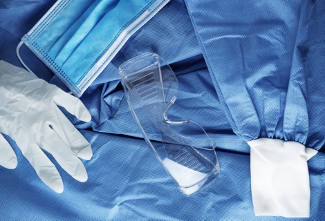 Coronavirus protective medical equipment set