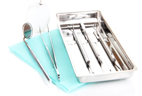Dentist tools isolated on white